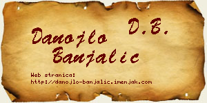 Danojlo Banjalić vizit kartica